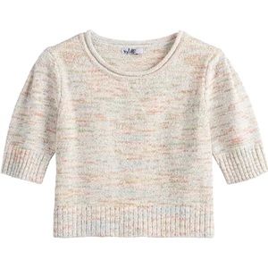 𝅺Vylette Puff Sleeve Short Sleeve Sweater